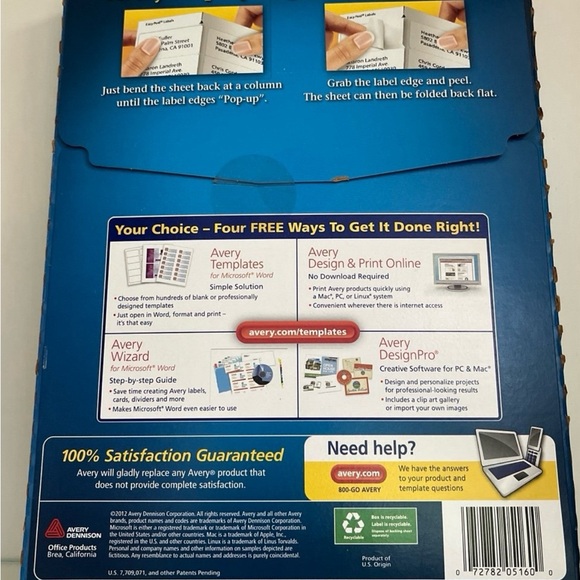 Avery Easy Peel Labels 5160 - Picture 4 of 4